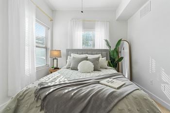 Bedroom with cozy bed